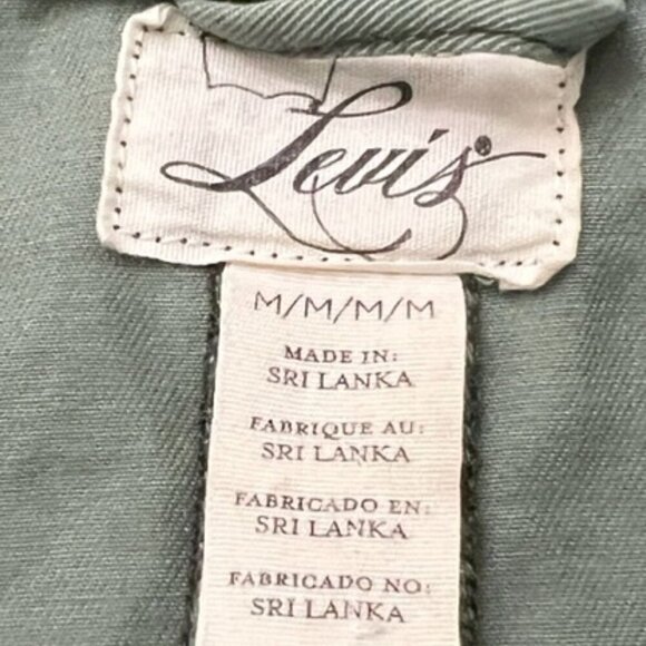 Levi's Green Utility Jacket w/ Pockets Full Zip & Snaps Hooded Women's Size M - Picture 4 of 5